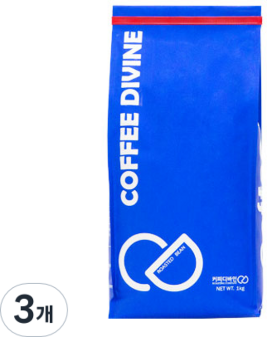 커피디바인 자메이카 블루마운틴 블렌드 원두커피, 모카포트, 1kg, 3개