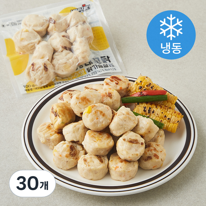 네네치킨 네꼬닭 통통 닭가슴살볼 콘옥수수맛 (냉동), 100g, 1개입, 30개
