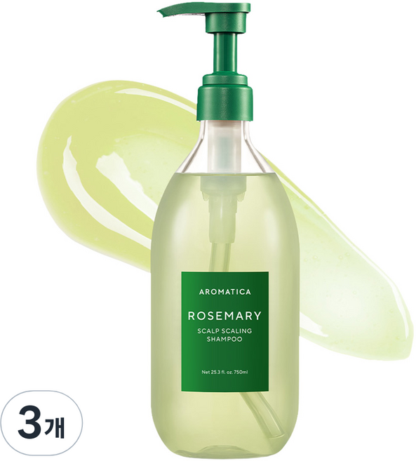 아로마티카 로즈마리 스칼프 스케일링 샴푸, 750ml, 3개