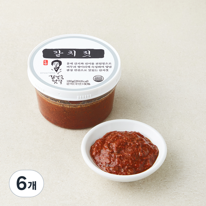 김정숙젓갈 동광 갈치젓, 160g, 6개