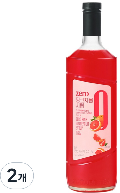 네이쳐티 zero 핑크자몽 시럽, 2개, 1L