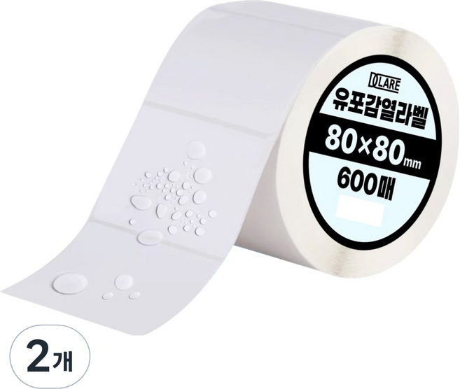 디클레어 유포감열 라벨지 바코드 프린터용 600p, 2개