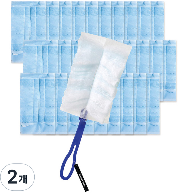 Market Plan 靜電除塵撣清潔刷 補充包30入, 藍色, 2個