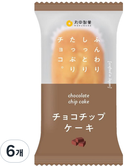 MARUNAKA 巧克力豆蛋糕, 54g, 6個