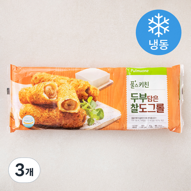 풀스키친 두부담은 찰도그롤 (냉동), 60g, 10개입, 3개