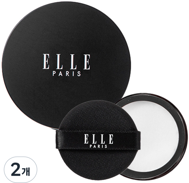 ELLEPARIS 미니 쿠션 케이스 7g, 2개, 블랙