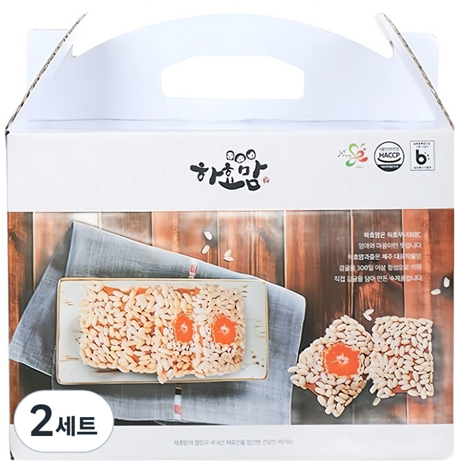 하효맘 제주 감귤 8p + 감귤칩 8p + 보리과즐 8p 3종 세트, 736g, 2세트