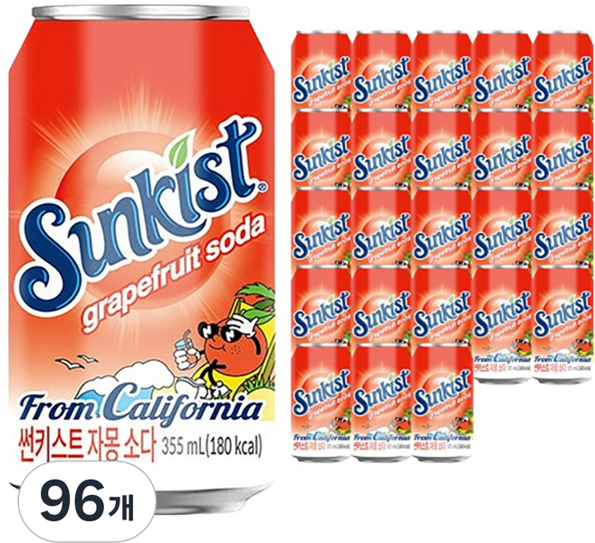 썬키스트 자몽소다, 355ml, 96개