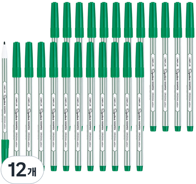 Lineplus 招牌簽字筆, 綠色, 144個