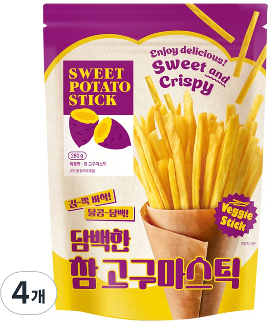 하루견과 참고구마스틱, 280g, 4개