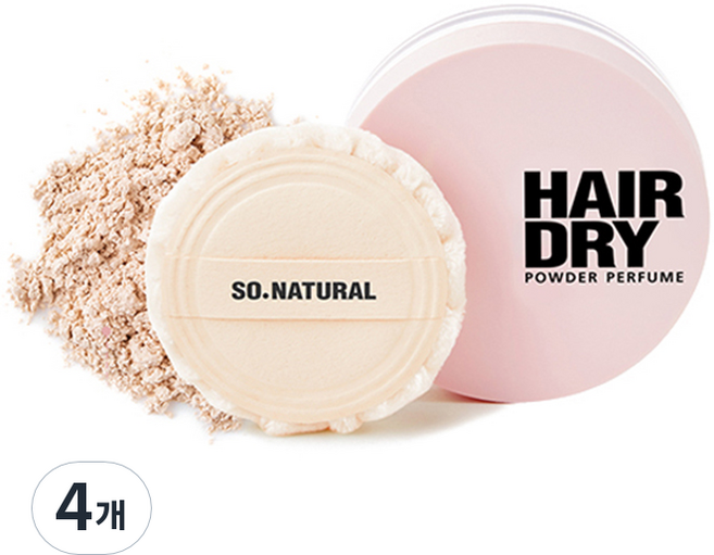 쏘내추럴 헤어 드라이 파우더 퍼퓸, 4g, 4개