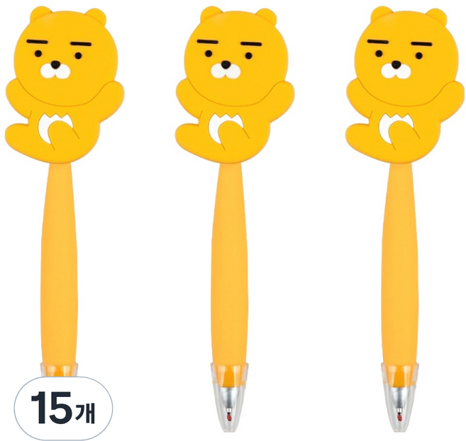 카카오프렌즈 무빙 볼펜 0.7mm, 라이언, 15개