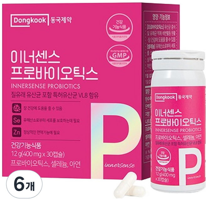 Dongkook 東國製藥 Inner Sense 益生菌 陰道來源乳酸菌, 6個, 30錠