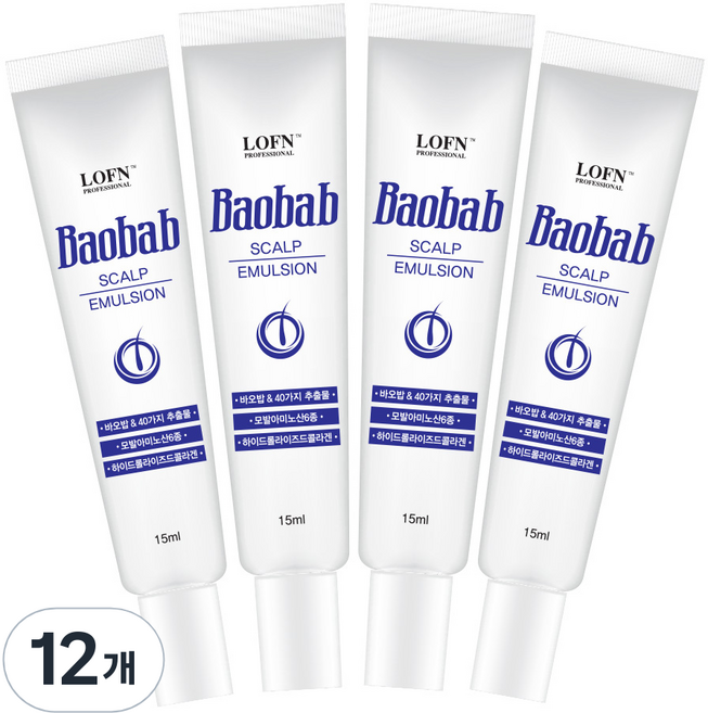 로픈 바오밥 헤어 스칼프 에멀전, 15ml, 12개