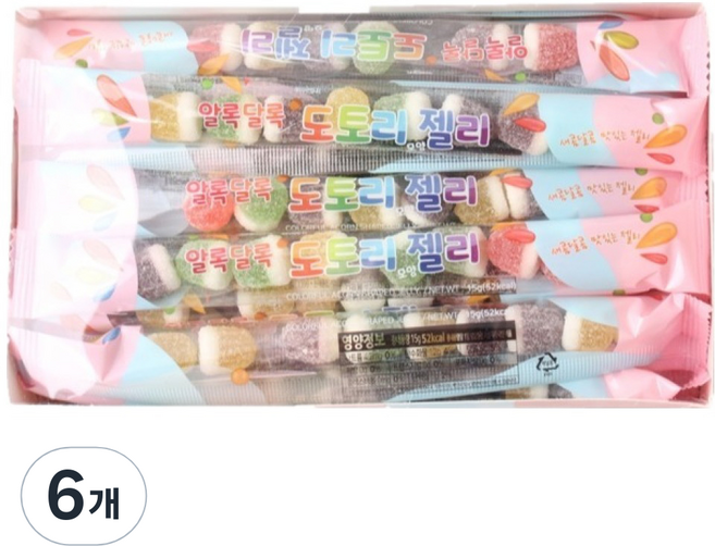 알록달록 도토리젤리 30개입, 450g, 6개