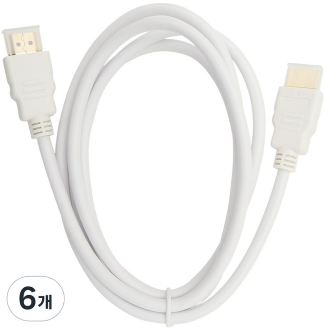 에듀플레이어 HDMI 케이블 화이트, 6개, 1.5m
