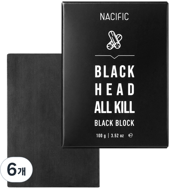 네시픽 블랙헤드 올킬 블랙블럭, 100g, 6개