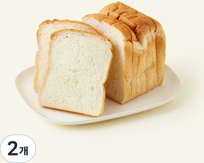 브로드카세 발효종 저당 쌀탕종으로 만든 우유식빵, 480g, 2개