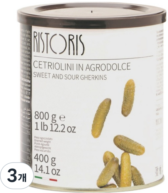 리스토리스 스윗앤사워 게르킨 피클, 800g, 3개