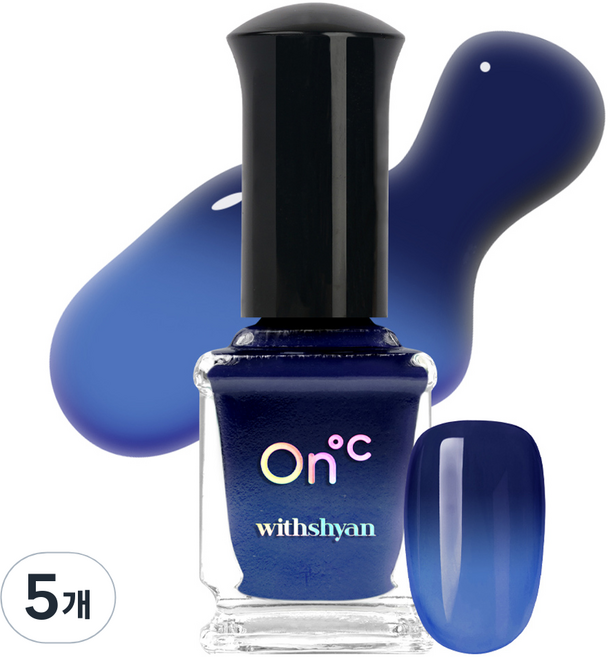 위드샨 온도 변화 매니큐어 네일, 17도새벽의온도, 9ml, 5개