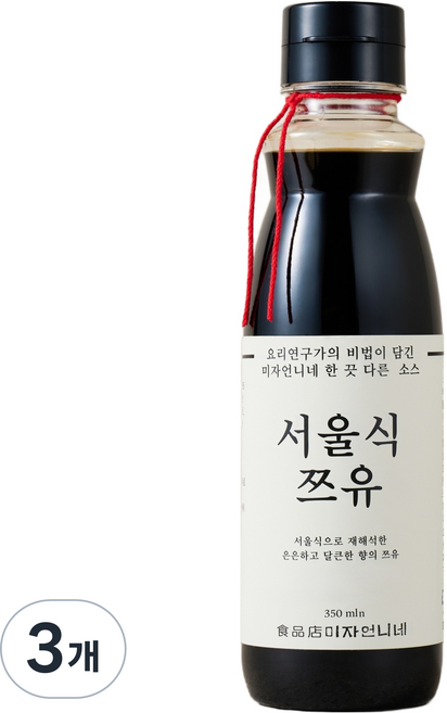 미자언니네 서울식 쯔유, 3개, 350ml