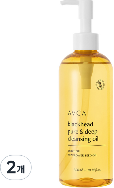 아브카 블랙헤드 퓨어 앤 딥 클렌징 오일 PHA, 300ml, 2개
