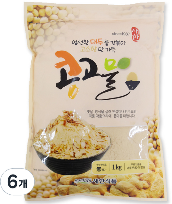 새한식품 콩고물, 6개, 1kg