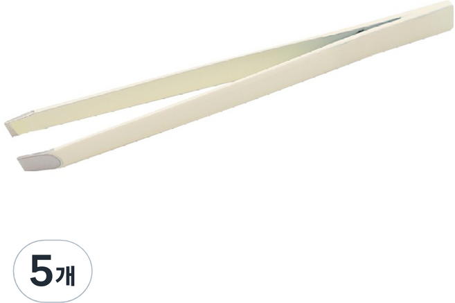 러비쉬 슬림 트위저 일자형, 5개, 아이보리