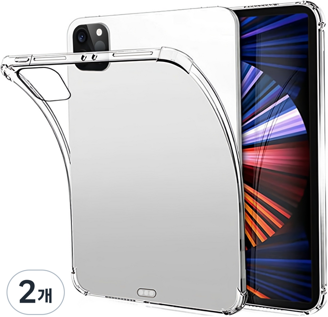 아이몰 슬림핏 범퍼 클리어 태블릿PC 케이스, 투명, 2개