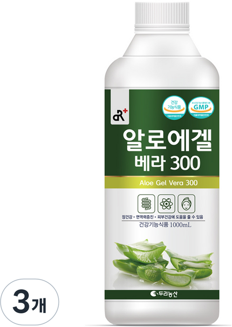 두리농산 알로에겔 베라 300, 1L, 3개