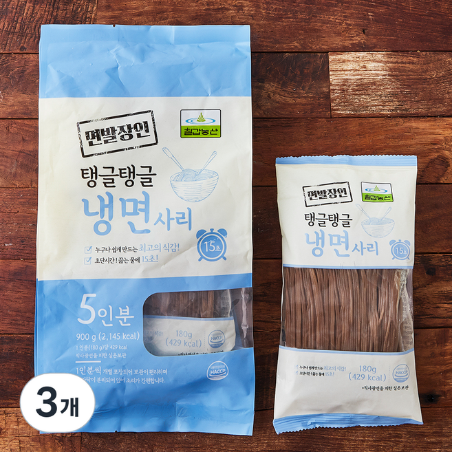 칠갑농산 냉면사리 5인분, 900g, 3개