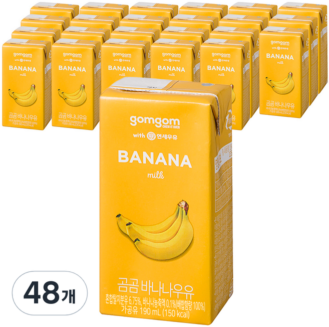 곰곰 바나나 우유, 190ml, 48개