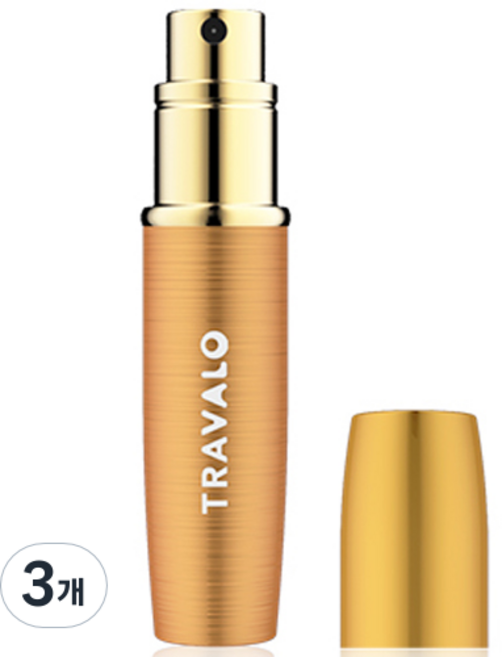 트라발로 럭스 펌핑식 충전 휴대용 향수공병 5ml, 골드, 3개