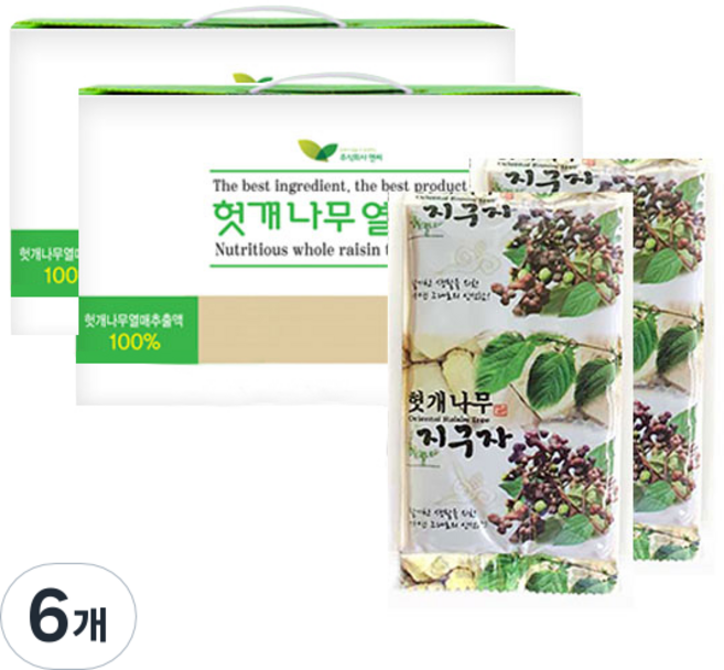 황제의아침 헛개나무열매즙 30p, 2.4L, 6개