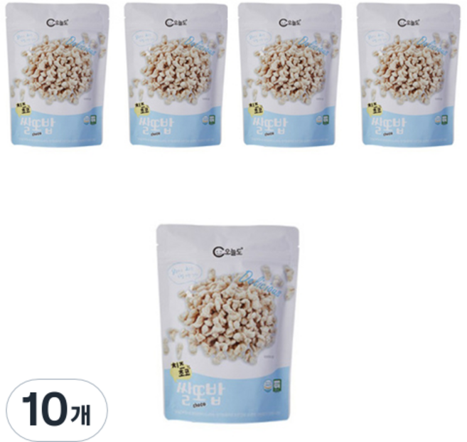 오늘도 유기농 쌀또밥, 치즈 + 초코 혼합맛, 10개, 30g