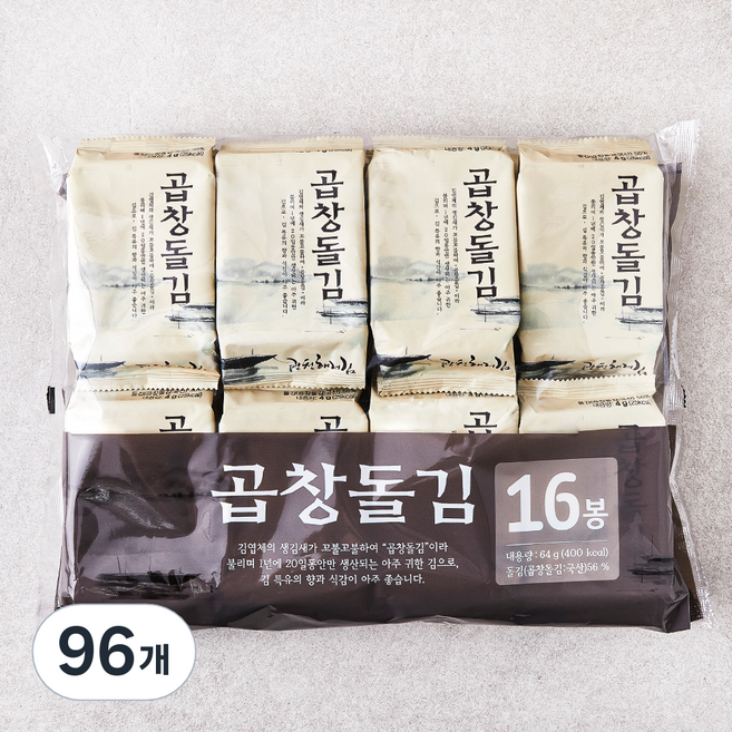 광천해저 곱창돌김, 4g, 96개