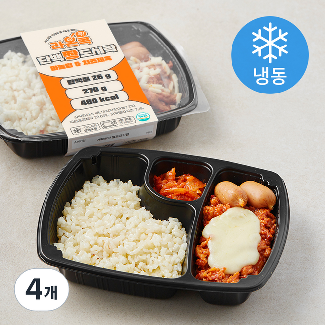라온콕 단백짱 마늘밥 & 치즈제육 (냉동), 270g, 4개