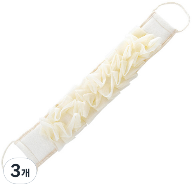 블럭마트 샤워타올, 옐로우, 3개, 1개입