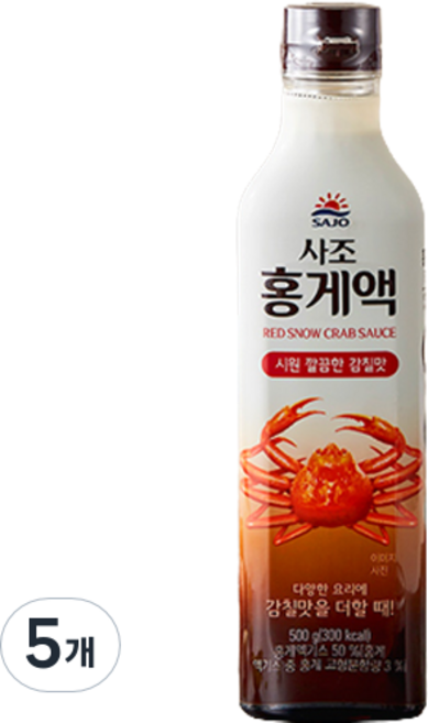 사조 홍게액, 500g, 5개