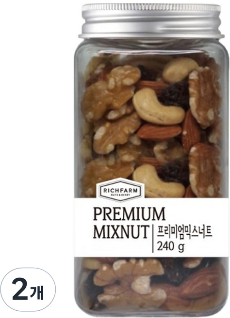 리치팜너트 수푸림 프리미엄 믹스 너트, 240g, 2개