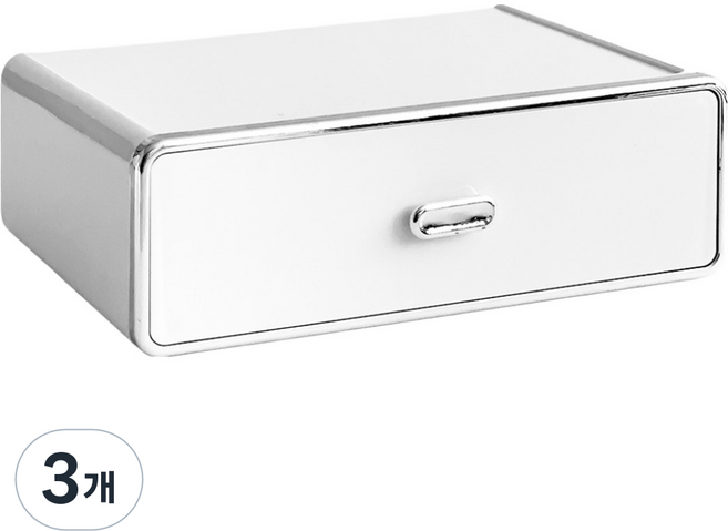 데미무드 다용도 스택 정리함, 화이트, 3개