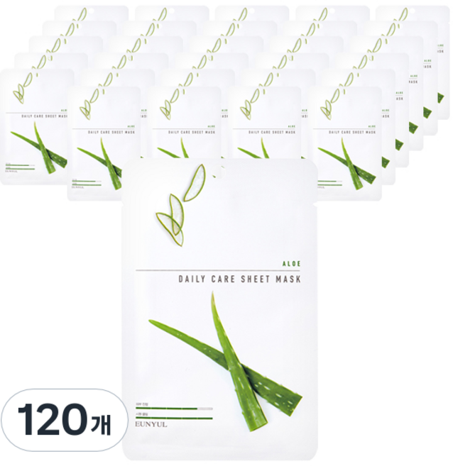 은율 알로에 데일리 케어 시트 마스크, 1개입, 120개
