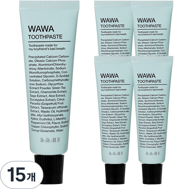 RoRoBELL WAWA口氣清新牙膏, 30g, 15條