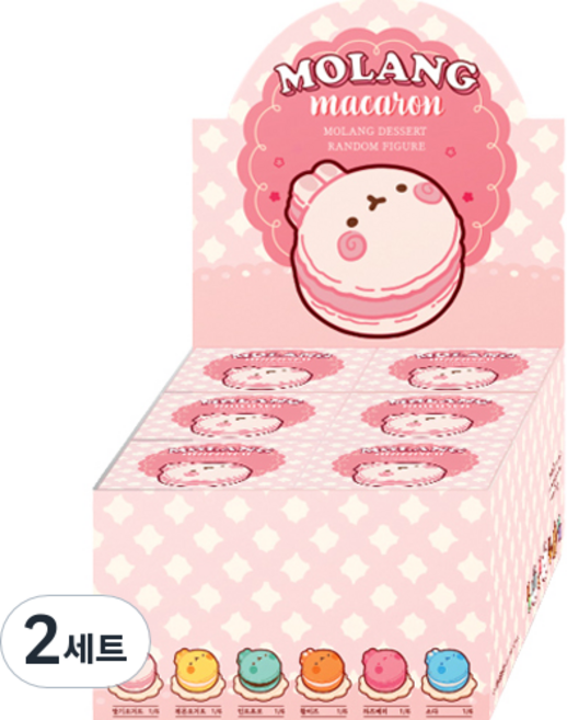 아이러브 마카롱 몰랑 피규어 6종 세트 랜덤발송, 2세트