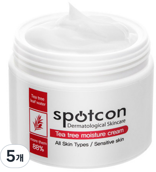 스팟콘 티트리 수분크림, 100ml, 5개