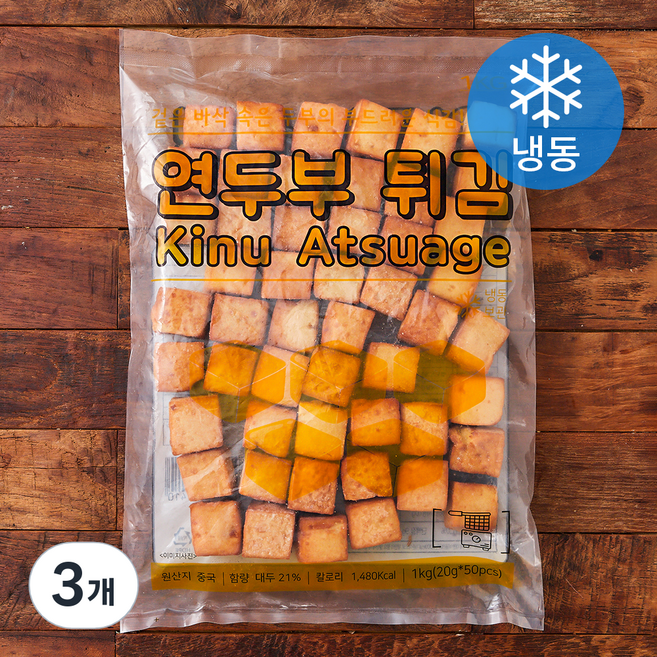 지엔씨푸드 연두부 튀김 (냉동), 1kg, 3개