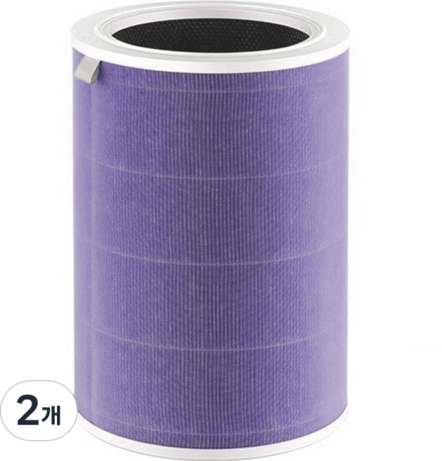 샤오미 공기청정기 호환 필터 퍼플, 미에어(퍼플), 2개