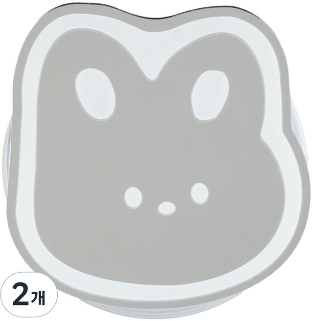 구스페리 동물 맥세이프 미러 톡, 06하양토깽이, 2개