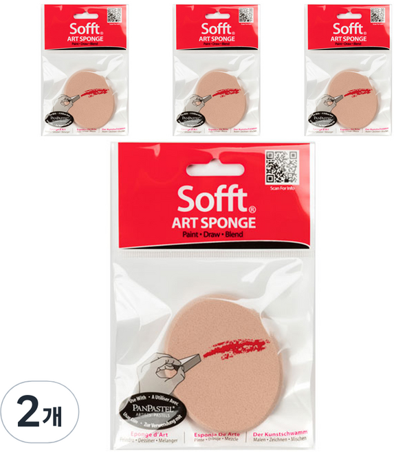 신한화구 소프트 아트 스펀지 Round 4p, 2개
