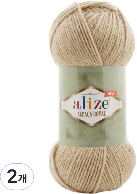 Alizee Alpaca Royal 編織線 100g 250m, 2個, 262